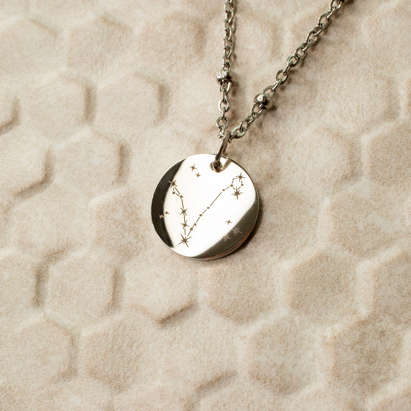 Constellation Engraved Pendant Necklace