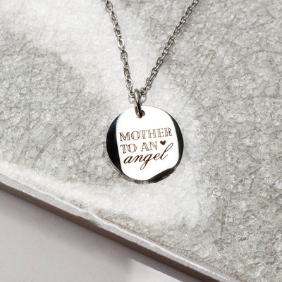 Mother to an Angel Engraved Pendant Necklace