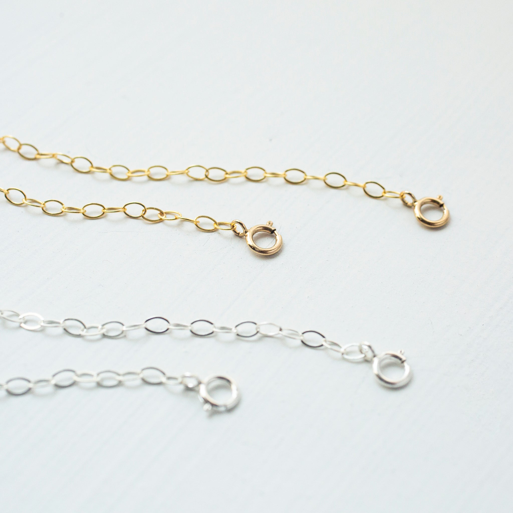 14K Gold Fill Extender Cable Chain for Necklaces