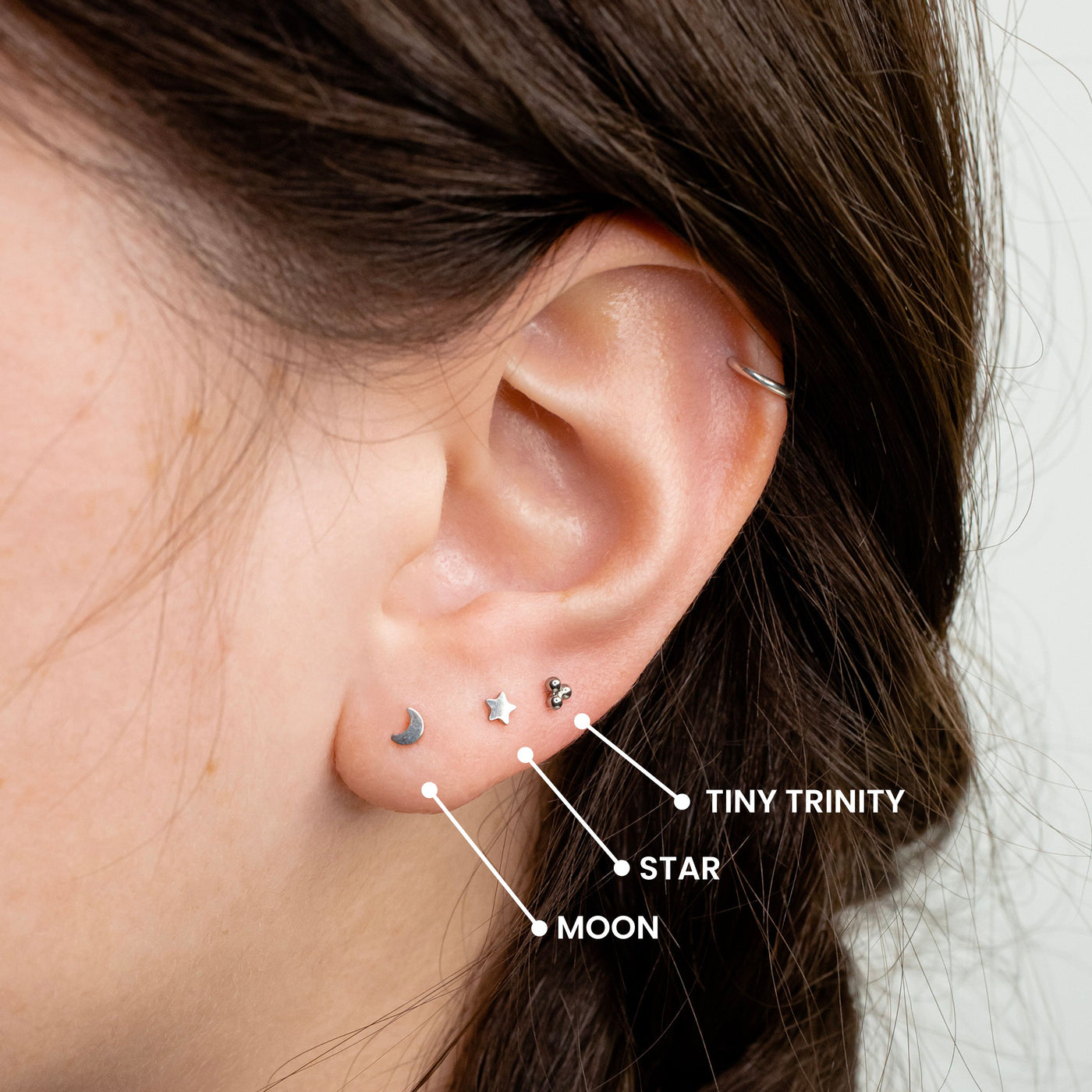 Star Flat Back Sleeper Earrings