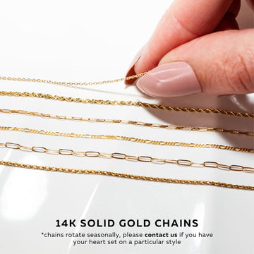 Replacement Chain/chain Only/chain for Name Necklace/solid Gold