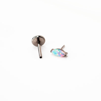 Aurora Marquise Solitaire Opal Flat Back Sleeper Earrings