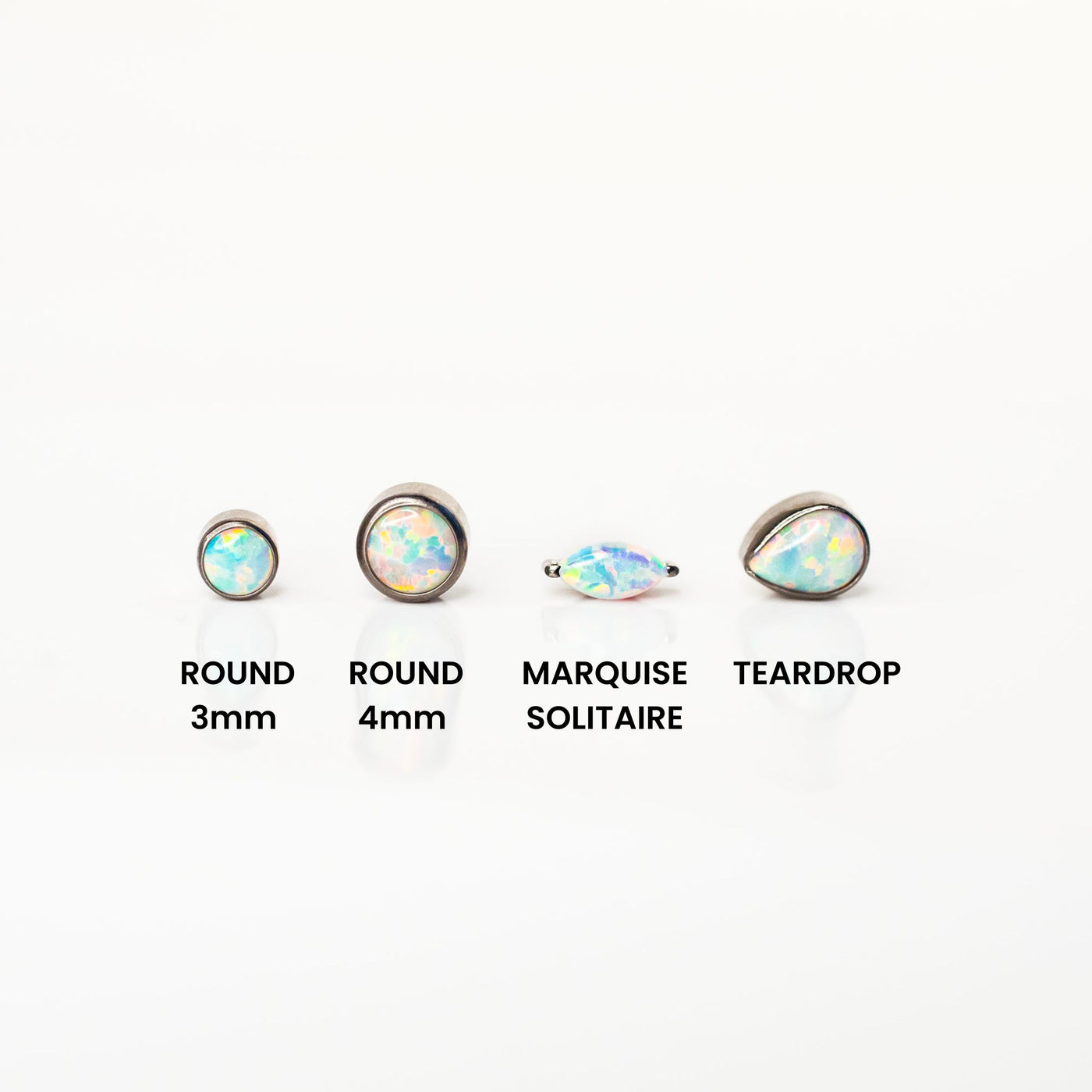 Aurora Marquise Solitaire Opal Flat Back Sleeper Earrings