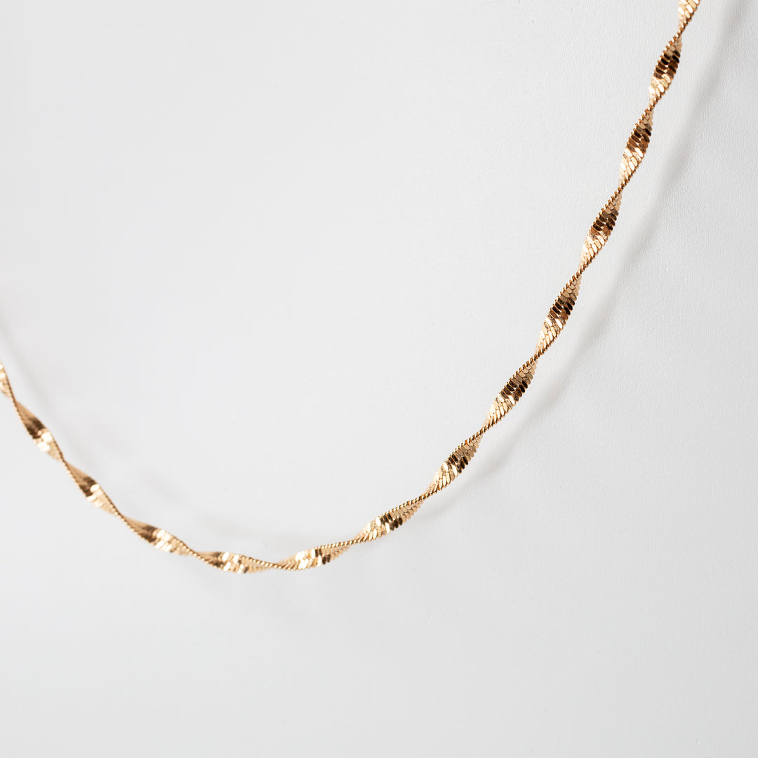 Geometric Twist Herringbone Chain Y Necklace – ArtGalleryZen