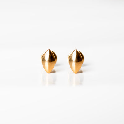Crosby Domed Marquise Titanium Flat Back Sleeper Earrings