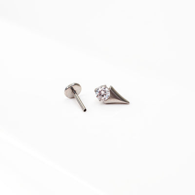 Dauphine Pointed Gem Flat Back Sleeper Earrings