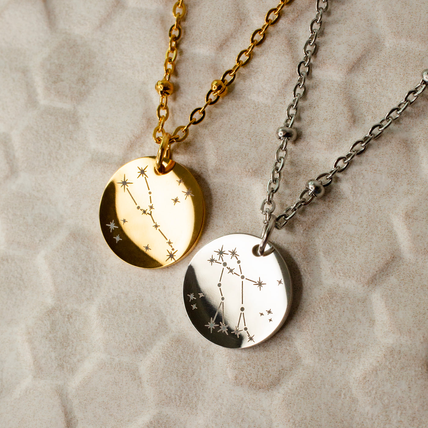 Extra Charm for Constellation Engraved Pendant Necklace - Silver or Gold