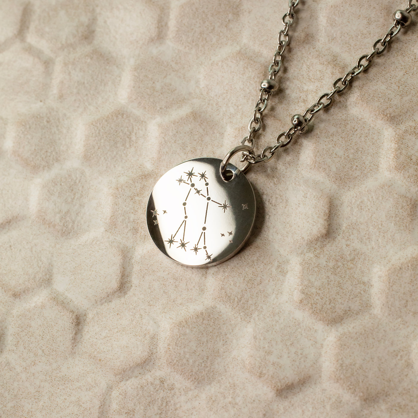 Constellation Engraved Pendant Necklace