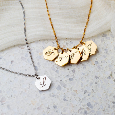 Extra Charm for Amore Engraved Initial Letter Necklace - Silver or Gold
