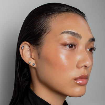 Envy Arc Marquise Titanium Flat Back Sleeper Earrings