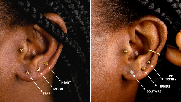1mm Round Diamond Threaded Flat Back Earring | 0.20GMS .01CT | Single –  Porter Lyons