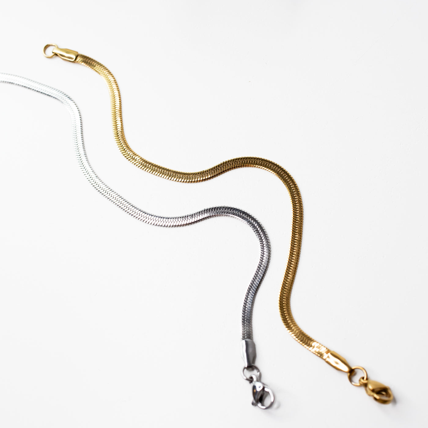 Waterproof Gigi Herringbone Chain Bracelet