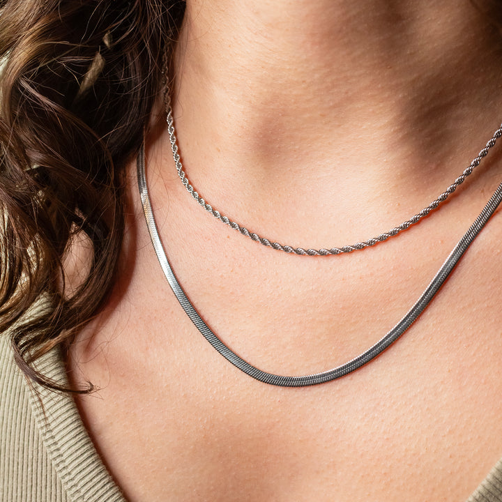 Waterproof Gigi Herringbone Chain Necklace – Grayling
