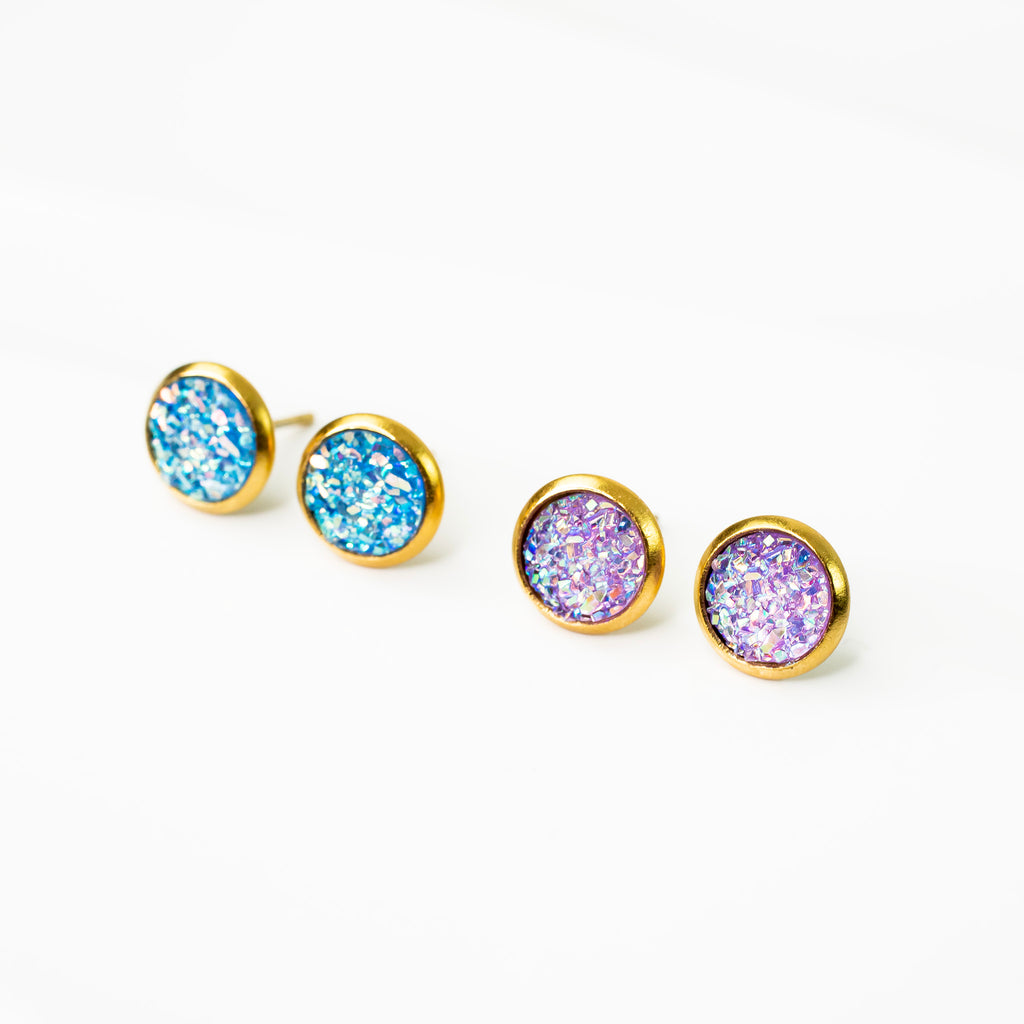 Iridescent sale earrings studs