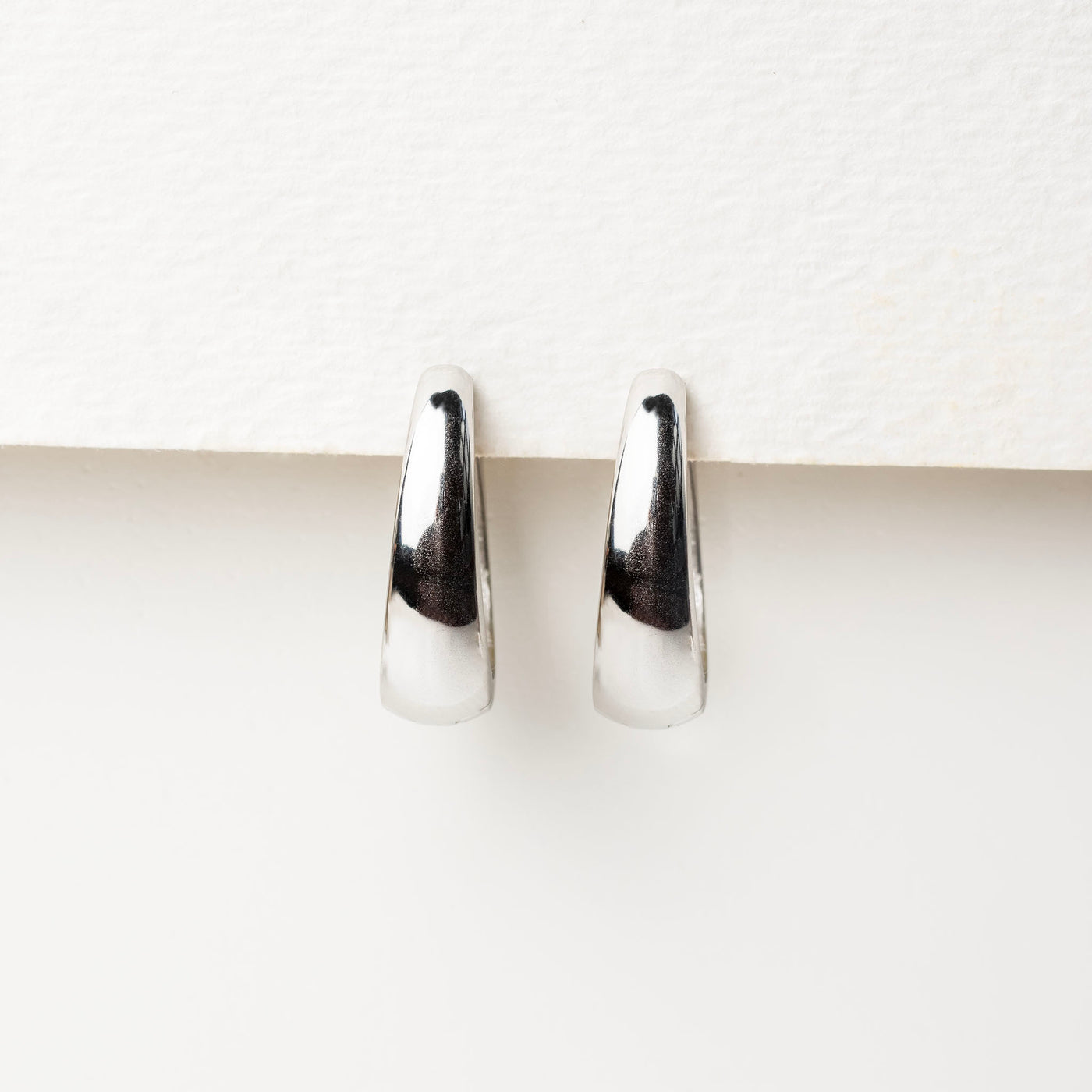 Kheli Teardrop Oval Locking Sleeper Hoops - Pair