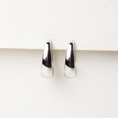 Kheli Teardrop Oval Locking Sleeper Hoops - Pair