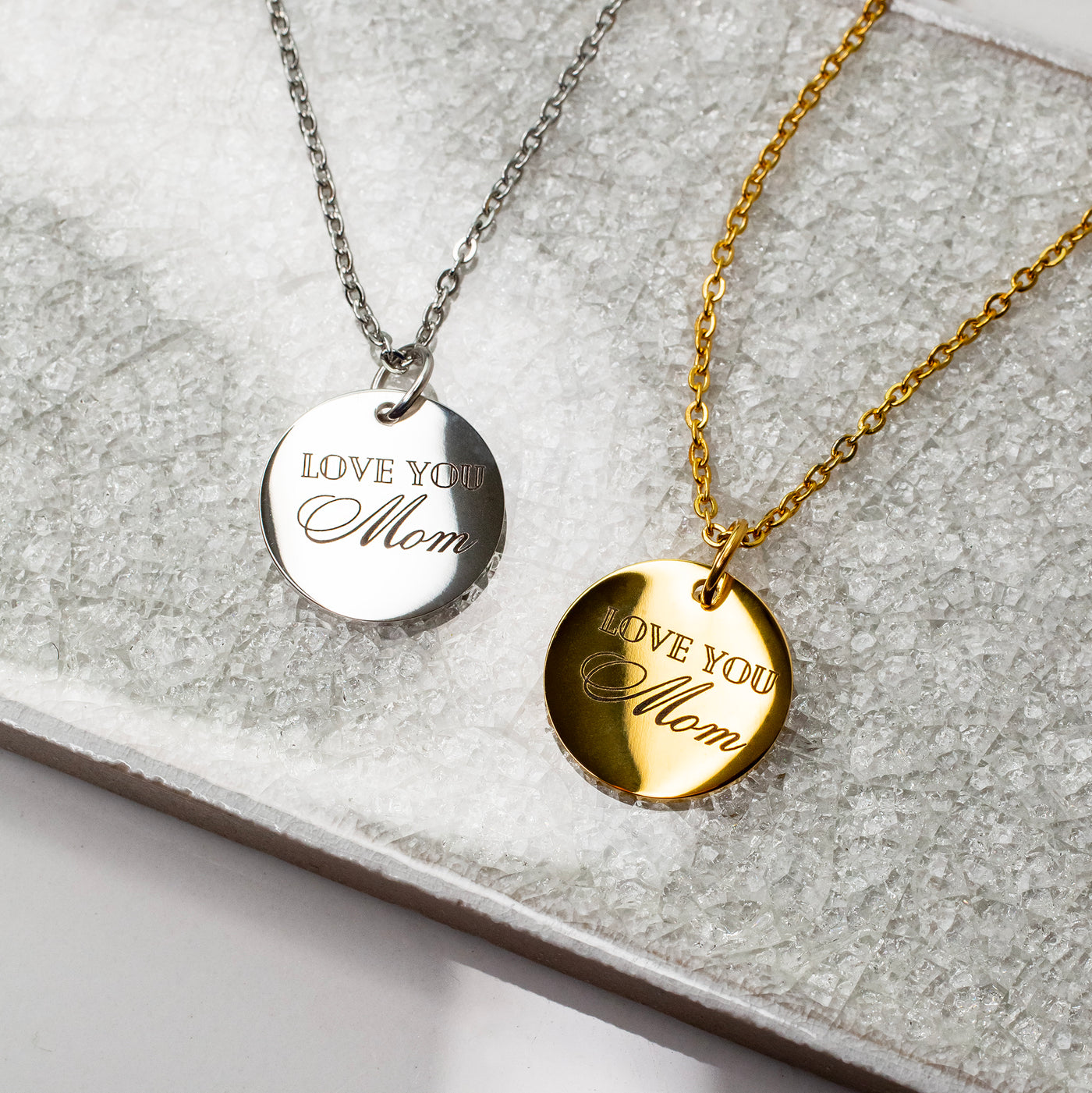 Personalized Mother's Day Jewelry Engraved Necklace For Mom