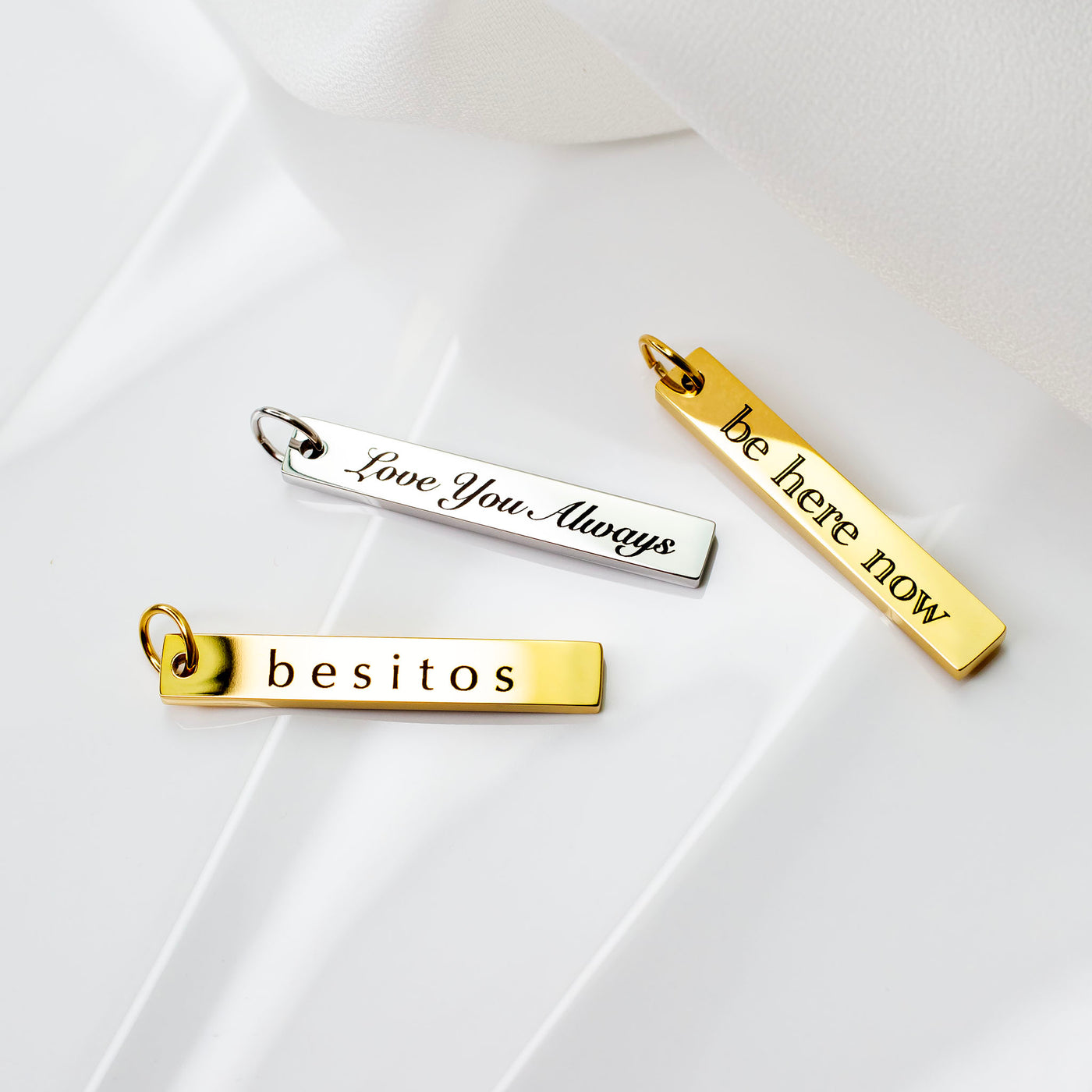 Extra Charm for Luca Engraved Vertical Name Bar Necklace