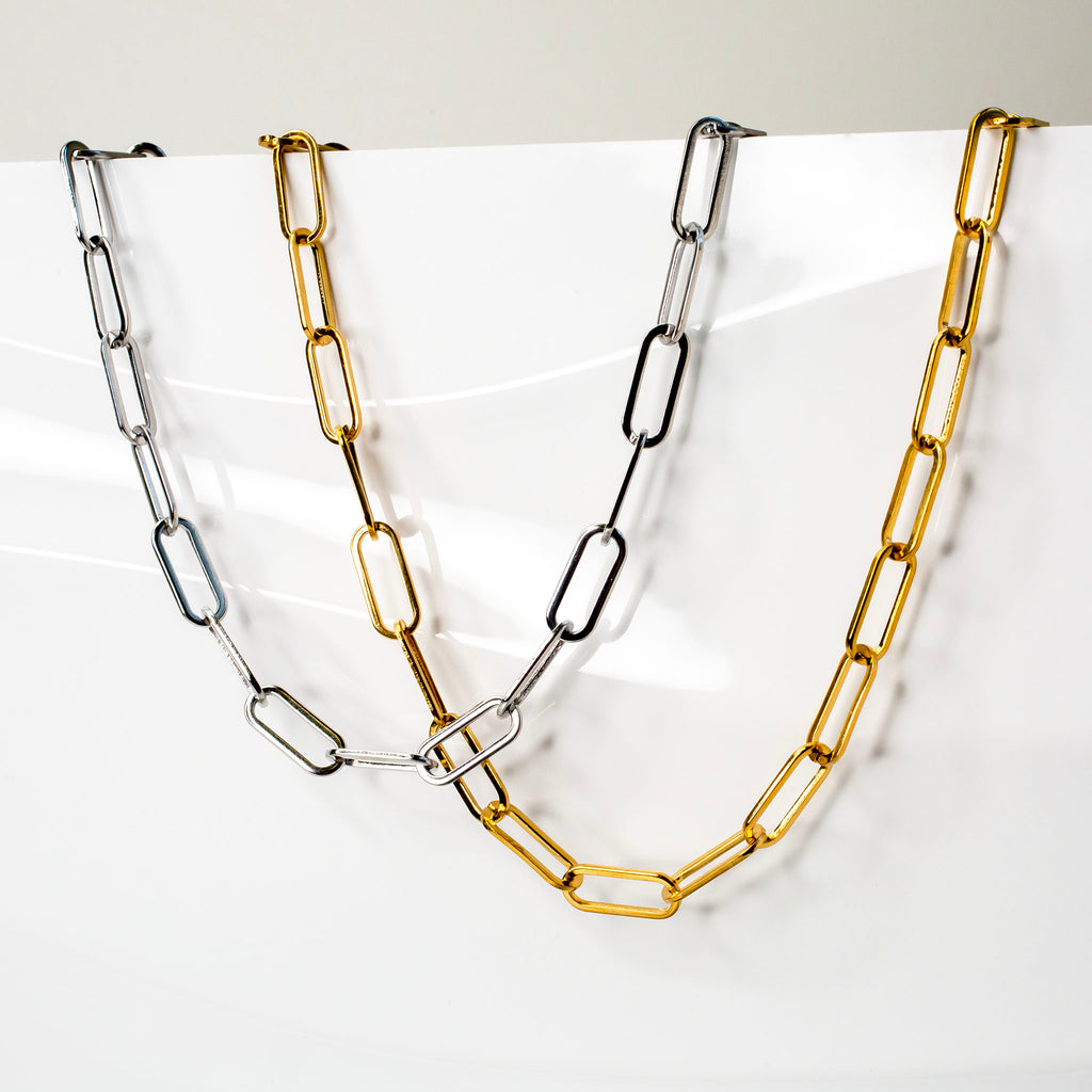 Waterproof Majorca Paperclip Chain Necklace – Grayling