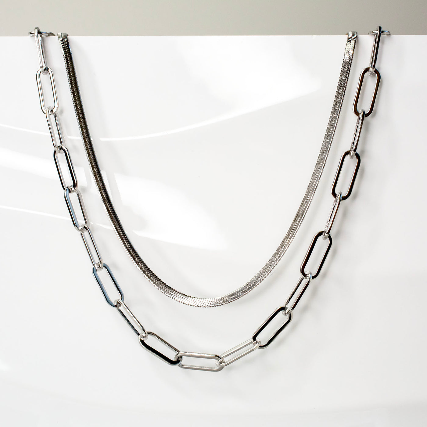 Waterproof Majorca + Gigi Chain Necklace Layering Set