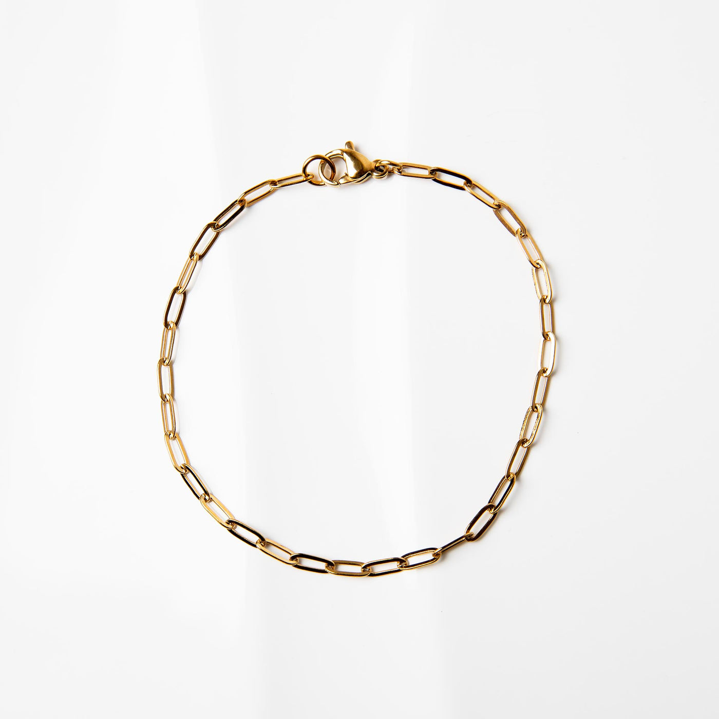 Waterproof Marina Tiny Paperclip Chain Bracelet