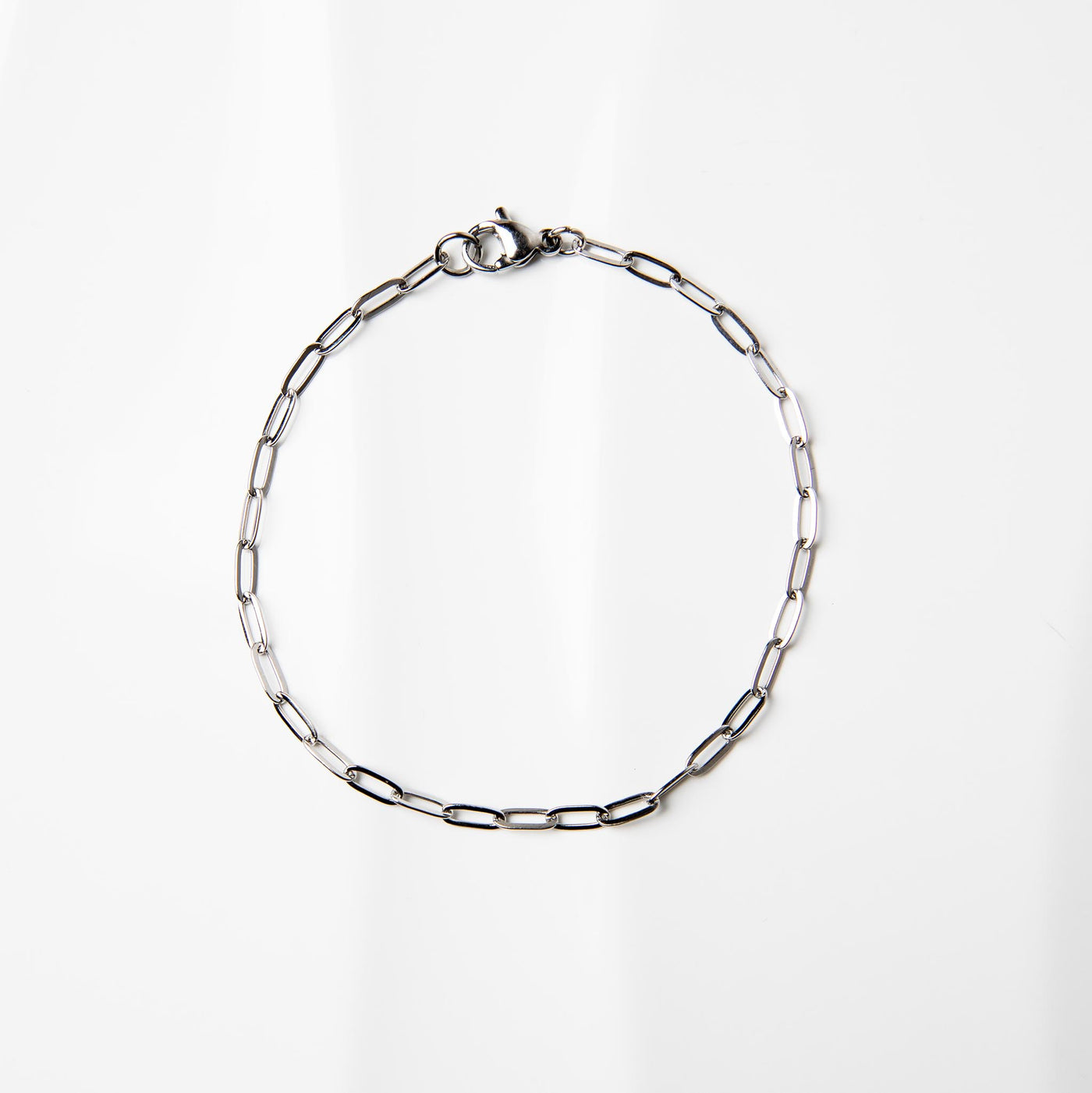 Waterproof Marina Tiny Paperclip Chain Bracelet