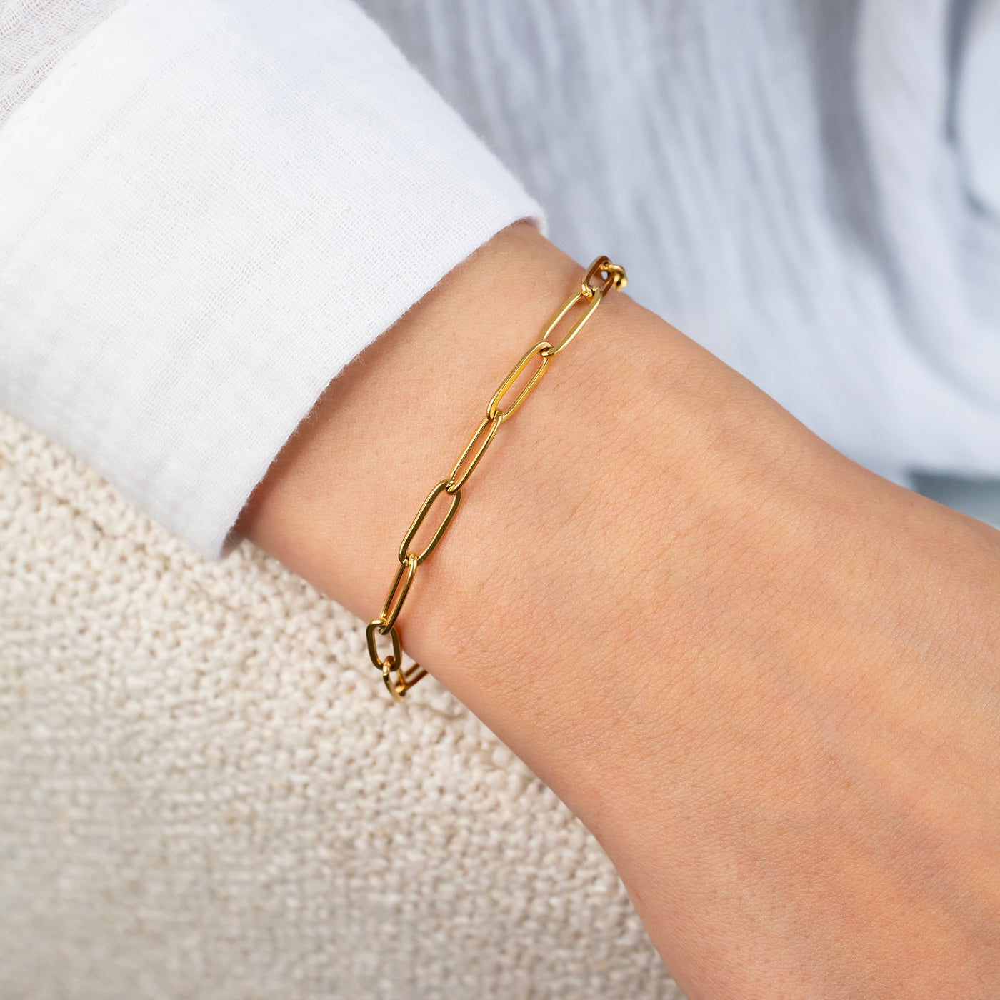 Waterproof Mila Paperclip Chain Bracelet