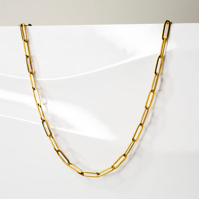 Waterproof Mila Paperclip Chain Necklace