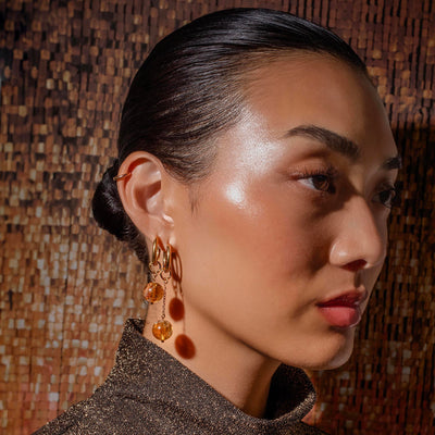 Omega Citrine Gemstone Charm for Huggies, Hoops and More