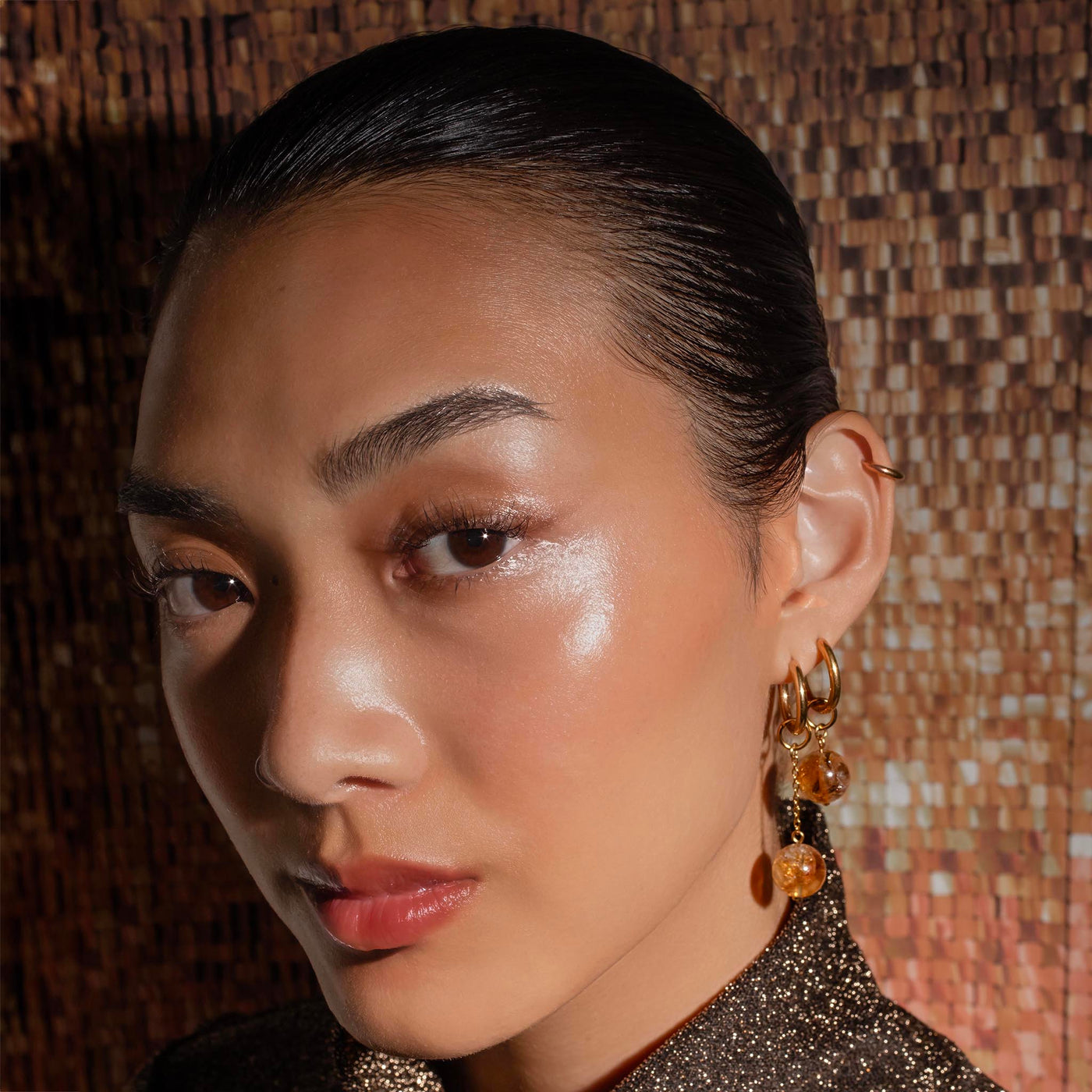 Omega Citrine Gemstone Charm for Huggies, Hoops and More