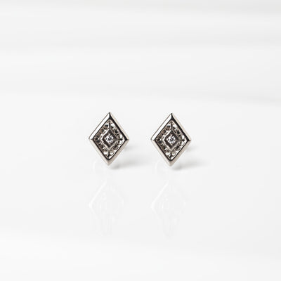 Ophelia Diamond Detail Titanium Flat Back Sleeper Earrings