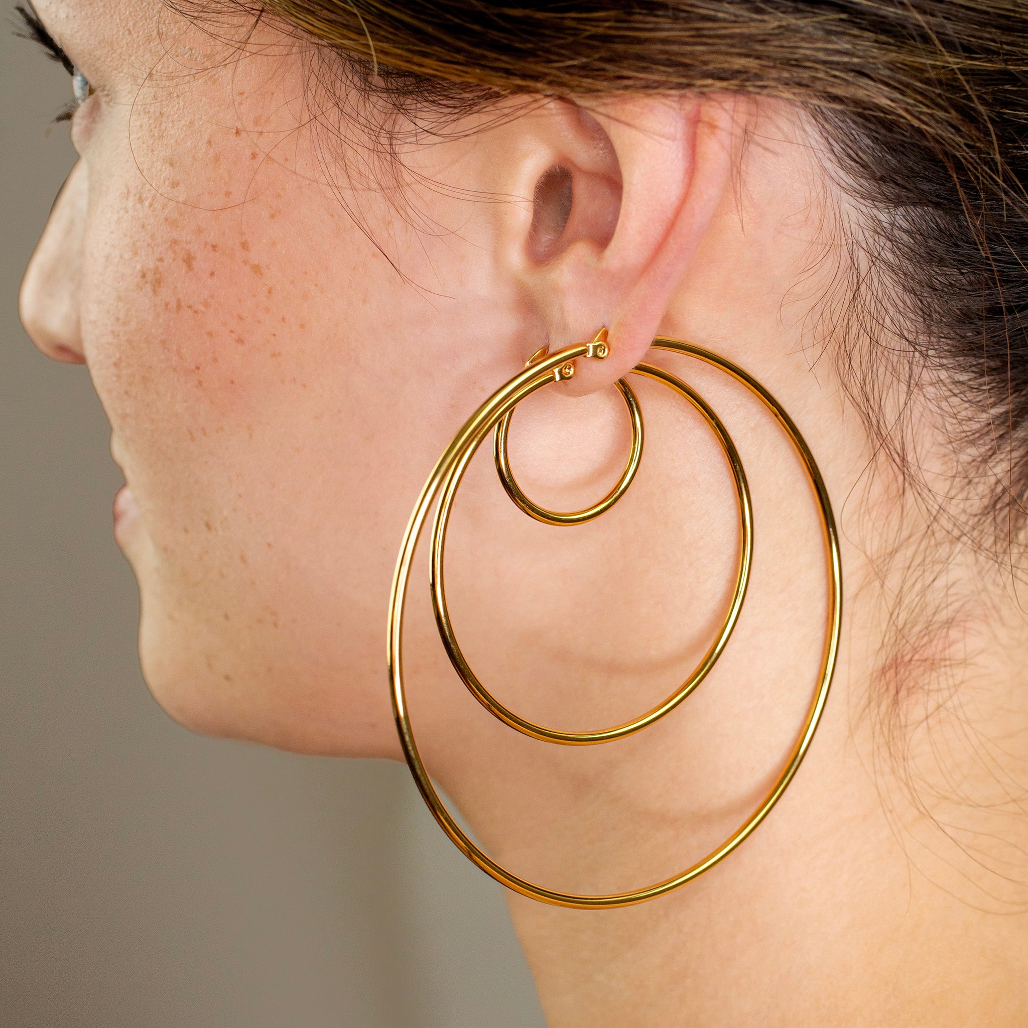 Big gold sale hoop earrings cheap