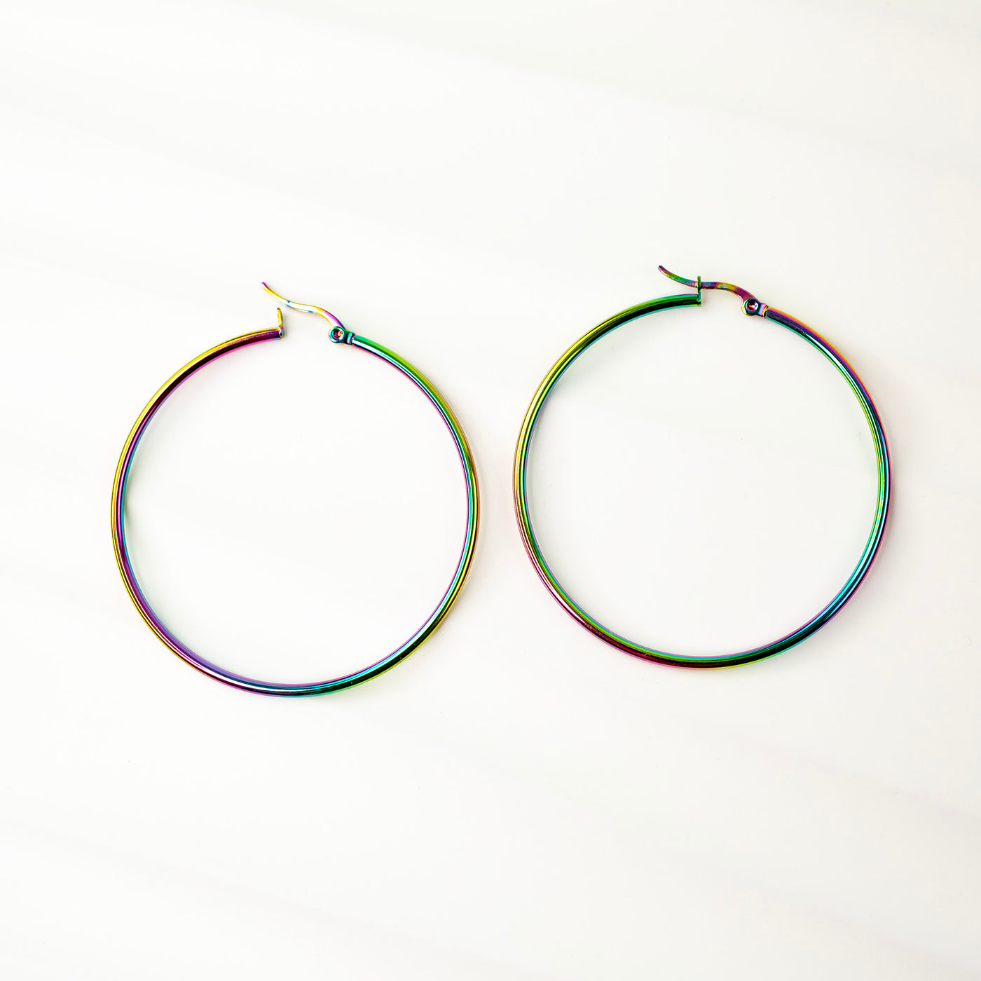 Prism Medium Rainbow Hoop Earrings