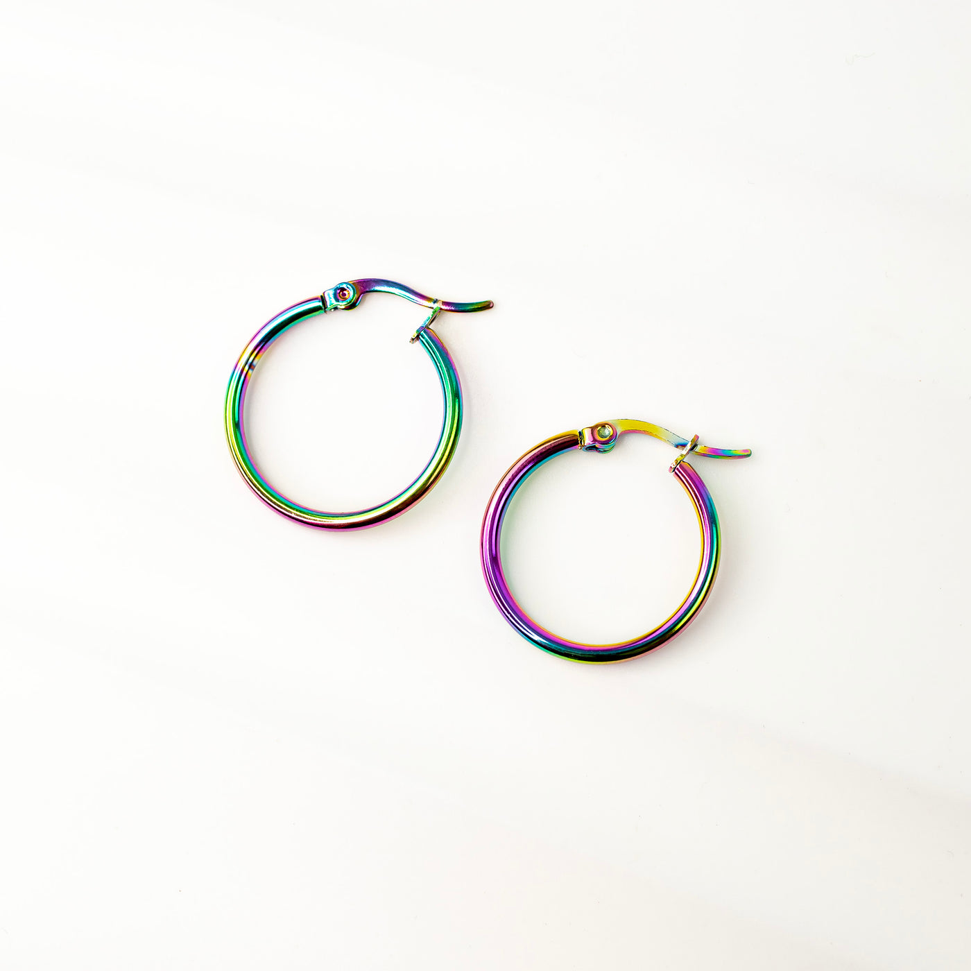 Prism Small Rainbow Hoop Earrings