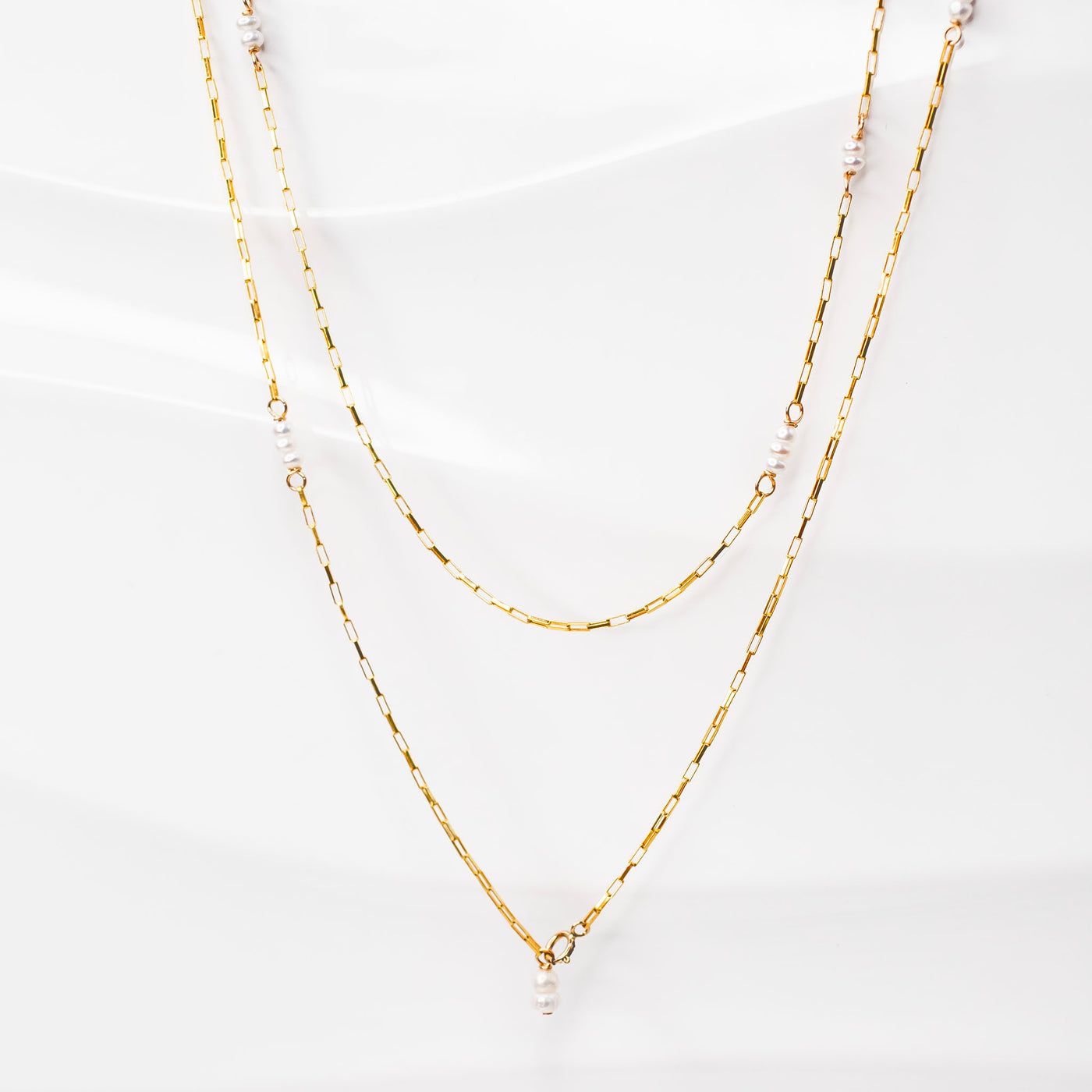 The Pura Freshwater Pearl Necklace + Huggie Earring Set