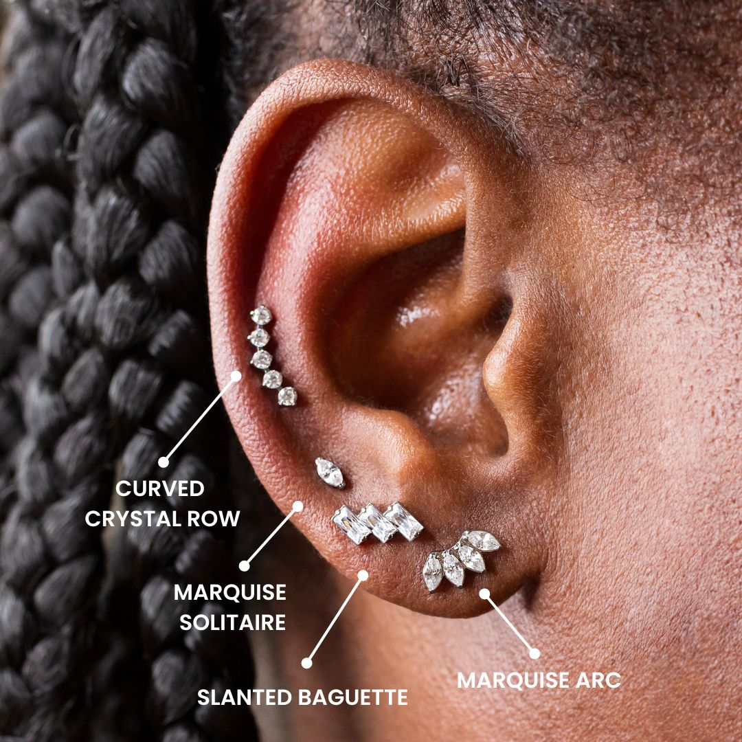 Flat back conch earrings online