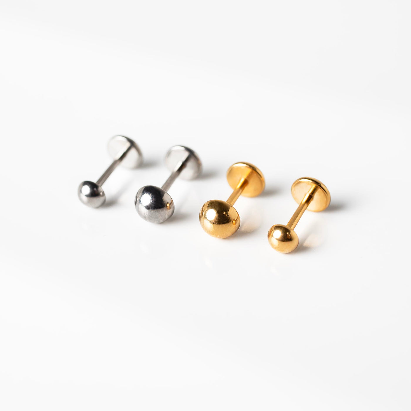 Sammi Domed Disc Titanium Flat Back Sleeper Earrings