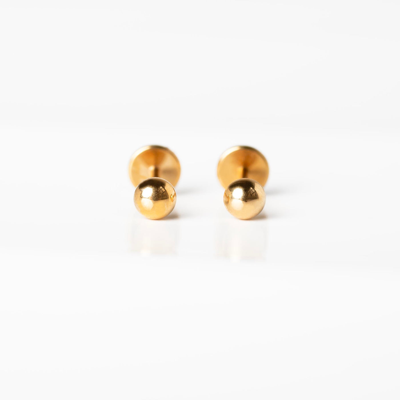 Sammi Domed Disc Titanium Flat Back Sleeper Earrings