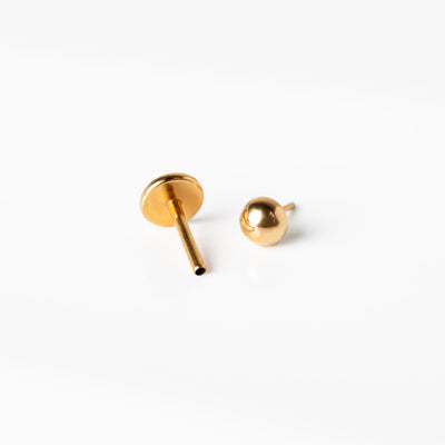 Sammi Domed Disc Titanium Flat Back Sleeper Earrings