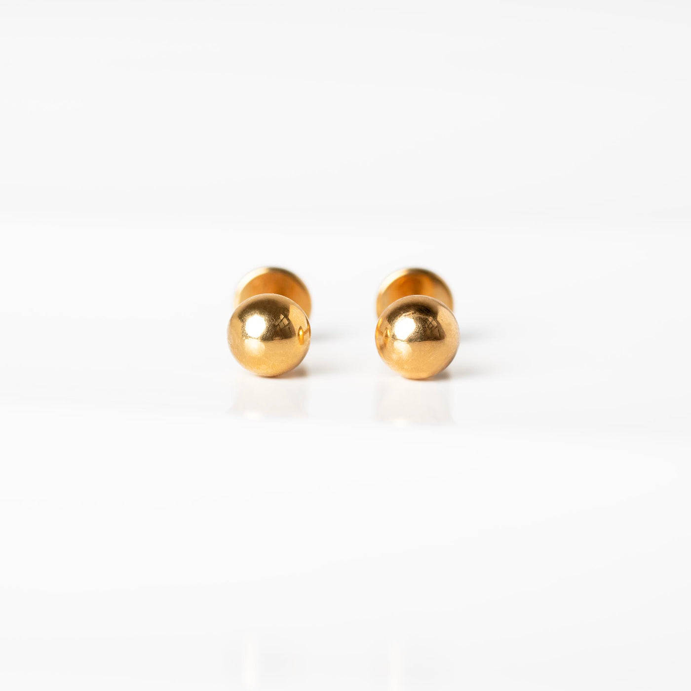 Sammi Domed Disc Titanium Flat Back Sleeper Earrings