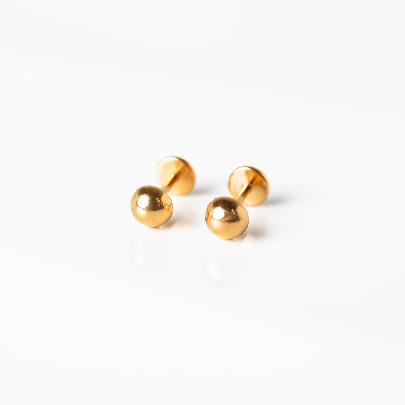 Sammi Domed Disc Titanium Flat Back Sleeper Earrings