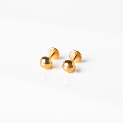 Sammi Domed Disc Titanium Flat Back Sleeper Earrings
