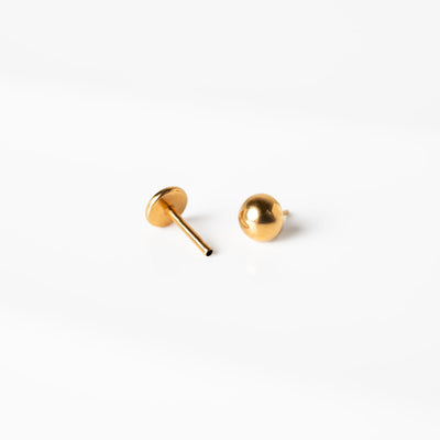 Sammi Domed Disc Titanium Flat Back Sleeper Earrings