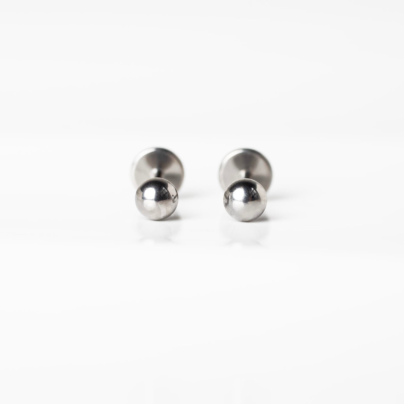 Sammi Domed Disc Titanium Flat Back Sleeper Earrings