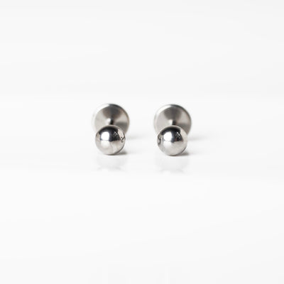 Sammi Domed Disc Titanium Flat Back Sleeper Earrings