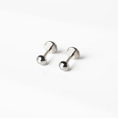 Sammi Domed Disc Titanium Flat Back Sleeper Earrings