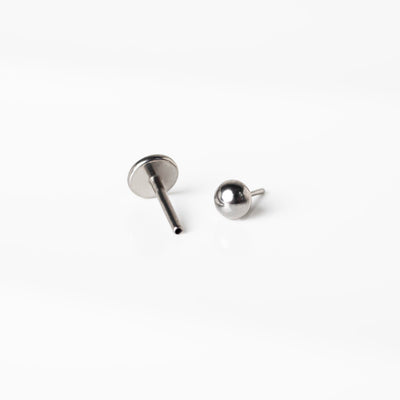 Sammi Domed Disc Titanium Flat Back Sleeper Earrings