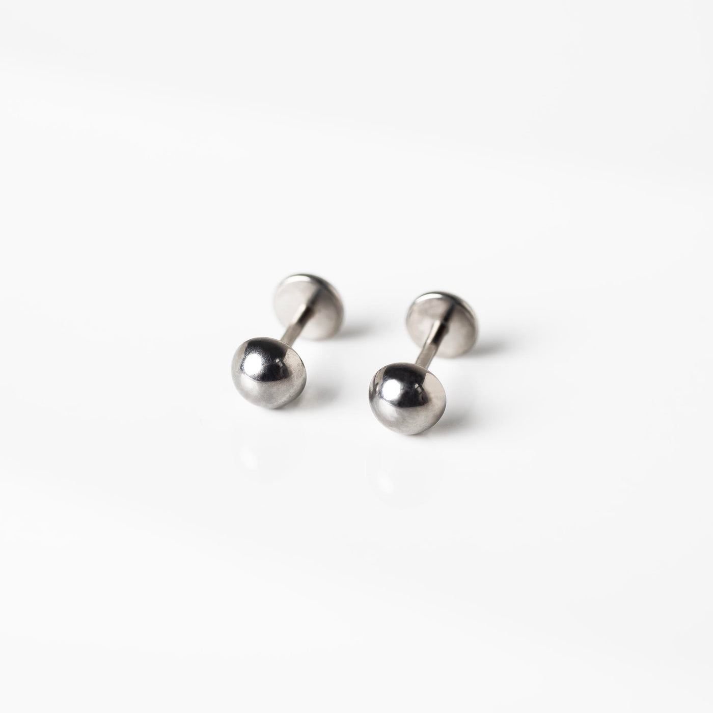 Sammi Domed Disc Titanium Flat Back Sleeper Earrings