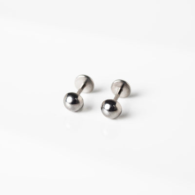 Sammi Domed Disc Titanium Flat Back Sleeper Earrings