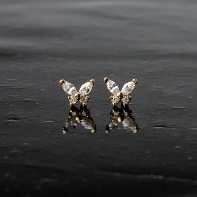 14k Gold Butterfly Earring Backs